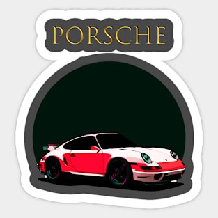 retro sport car Sticker